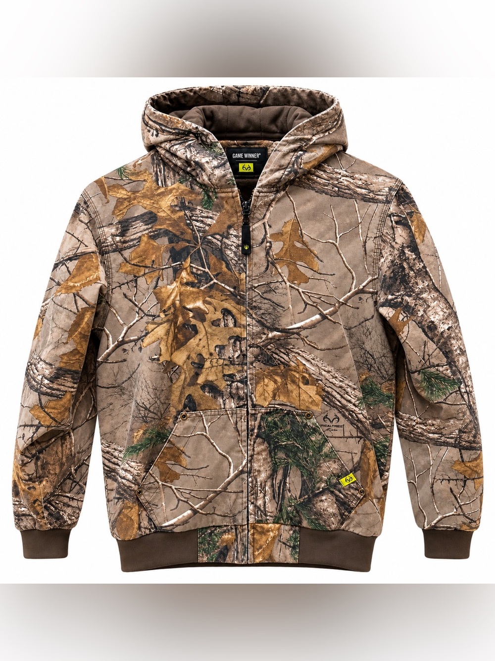 Game Winner Realtree youth camouflage hooded hunting jacket size Large